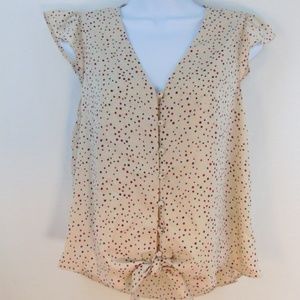 Collective Concepts Tania Flutter Sleeve Top Small